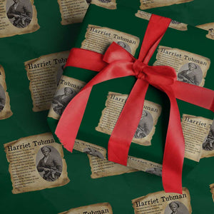 Vintage Harriet Tubman Poster Wrapping Paper Roll Female Empowerment History Gift TS12 Green Print Your Wear