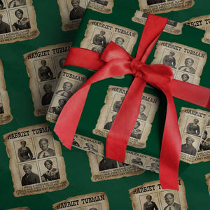 Vintage Harriet Tubman Poster Wrapping Paper Roll I Freed A Thousand People TS12 Green Print Your Wear