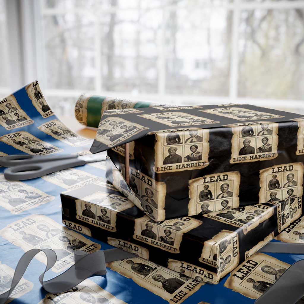 Vintage Harriet Tubman Poster Wrapping Paper Roll Lead Like Harriet TS12 Black Print Your Wear