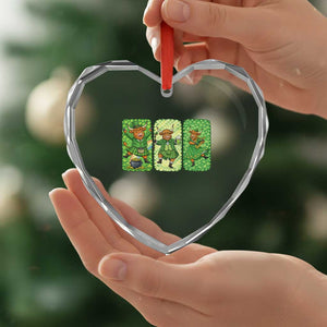 Vintage Highland Cow St Patricks Day Heart Crystal Glass Ornament Farm Lover Gift TS12 Print Your Wear