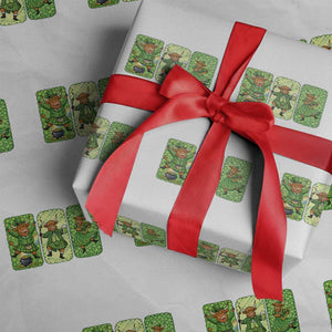 Vintage Highland Cow St Patricks Day Wrapping Paper Roll Farm Lover Gift TS12 White Print Your Wear