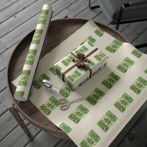 Vintage Highland Cow St Patricks Day Wrapping Paper Roll Farm Lover Gift TS12 Beige Print Your Wear