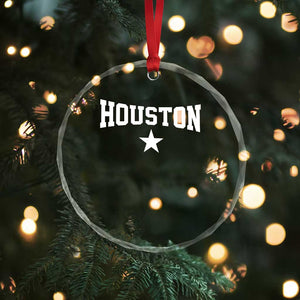 Vintage Houston Crystal Glass Ornament Retro Texas Throwback Athletic Sports Style 80s 90s TS10 Print Your Wear