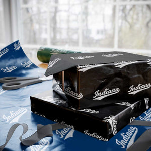 Vintage Indiana Retro Throwback Distressed Wrapping Paper Roll Retro Classic IN State Pride TS02 Black Print Your Wear