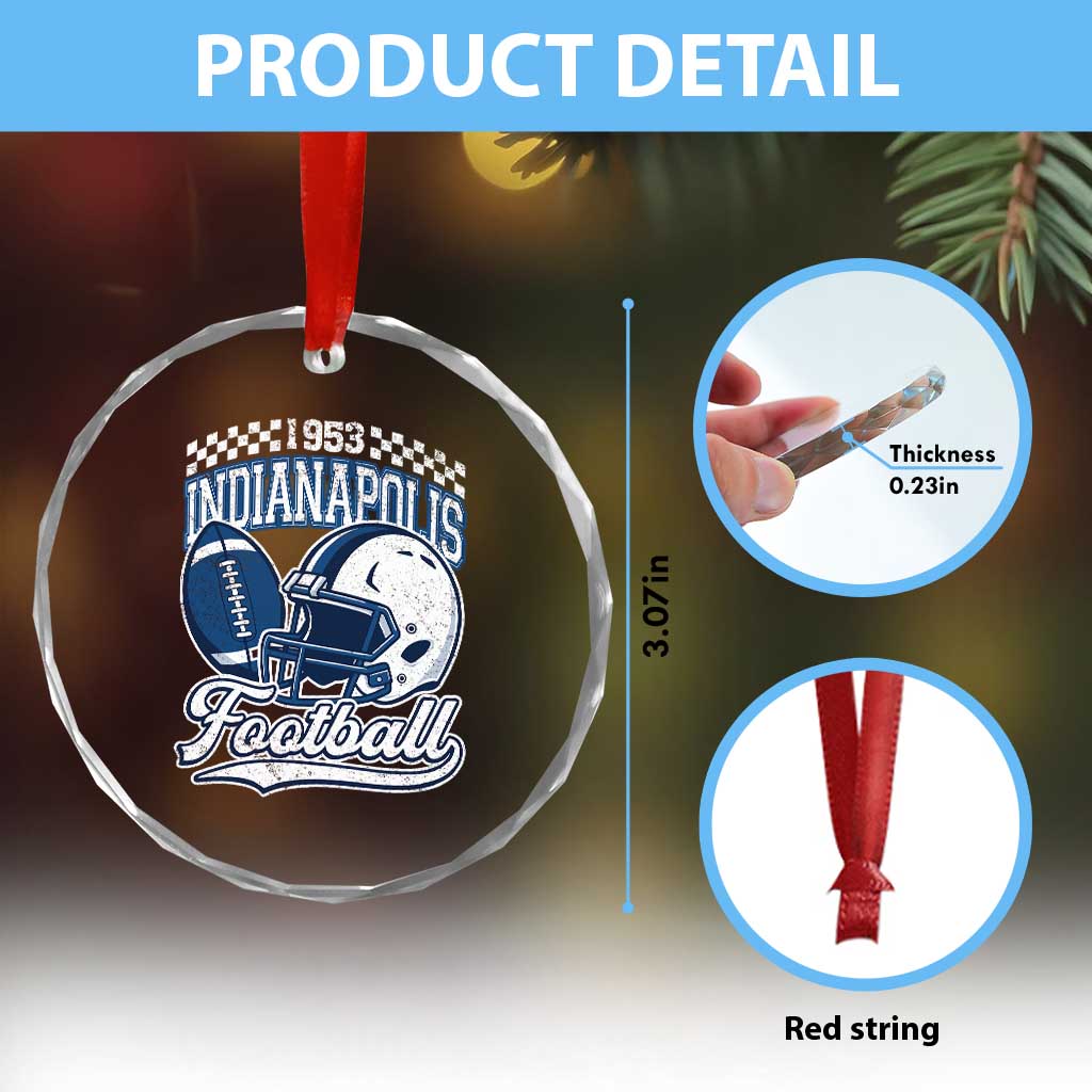 Vintage Indy Sport Fans IFC Retro 1953 Throwback Crystal Glass Ornament TS02 Print Your Wear