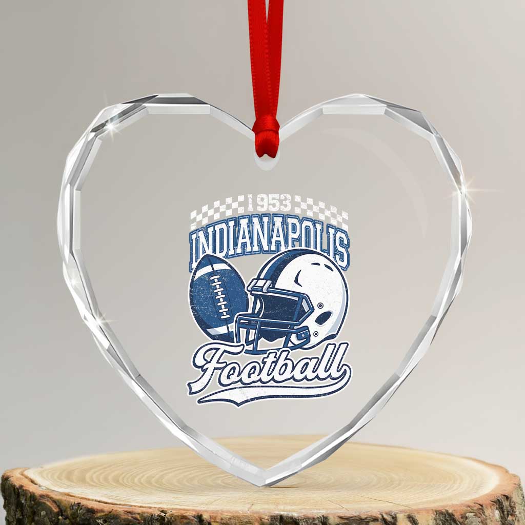 Vintage Indy Sport Fans IFC Retro 1953 Throwback Heart Crystal Glass Ornament TS02 Transparent Glass 3'' Heart Print Your Wear