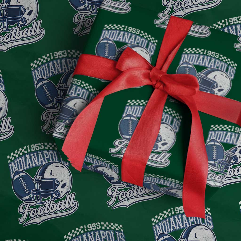Vintage Indy Sport Fans IFC Retro 1953 Throwback Wrapping Paper Roll TS02 Green Print Your Wear