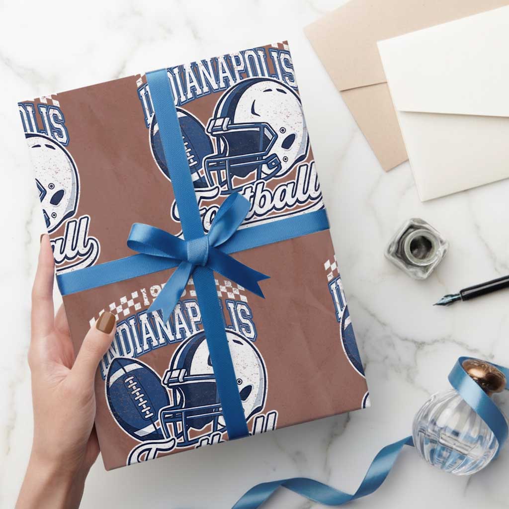 Vintage Indy Sport Fans IFC Retro 1953 Throwback Wrapping Paper Roll TS02 Mocha Print Your Wear