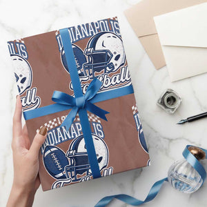 Vintage Indy Sport Fans IFC Retro 1953 Throwback Wrapping Paper Roll TS02 Mocha Print Your Wear