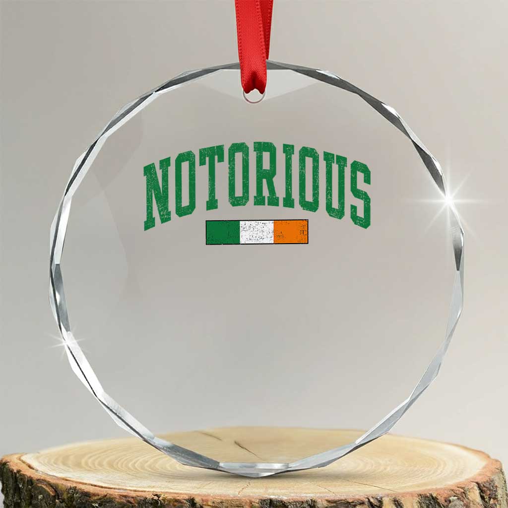 Vintage Irish Flag Notorious Crystal Glass Ornament Boxing Fans TS10 Transparent Glass 3'' Circle Print Your Wear