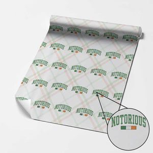 Vintage Irish Flag Notorious Wrapping Paper Roll Boxing Fans TS10 Christmas Plaid Print Your Wear