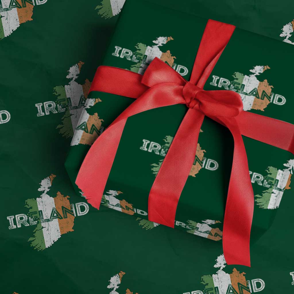 Vintage Irish Map Ireland Pride Souvenir Wrapping Paper Roll TS11 Green Print Your Wear