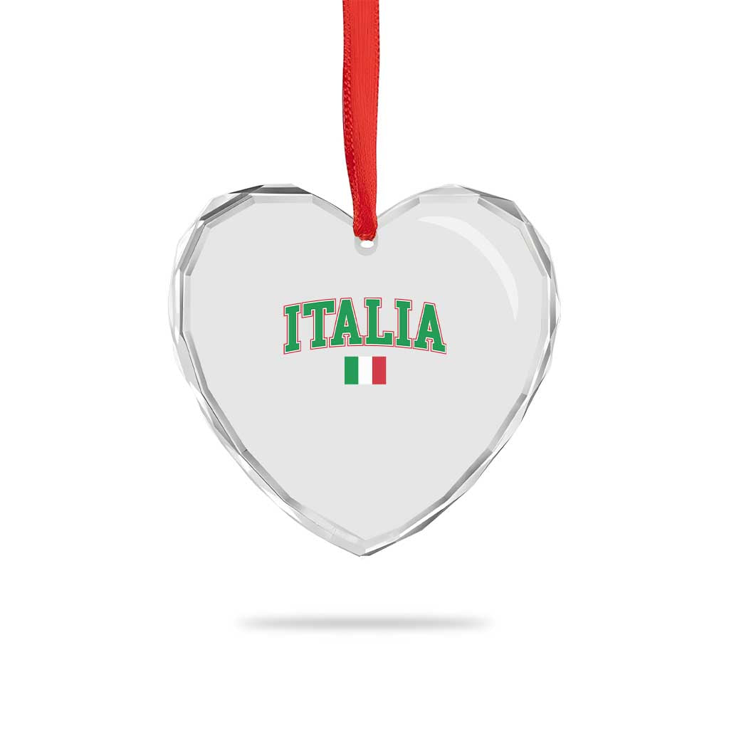 Vintage Italia Heart Crystal Glass Ornament Print Retro Varsity Italian Apparel TS10 Print Your Wear