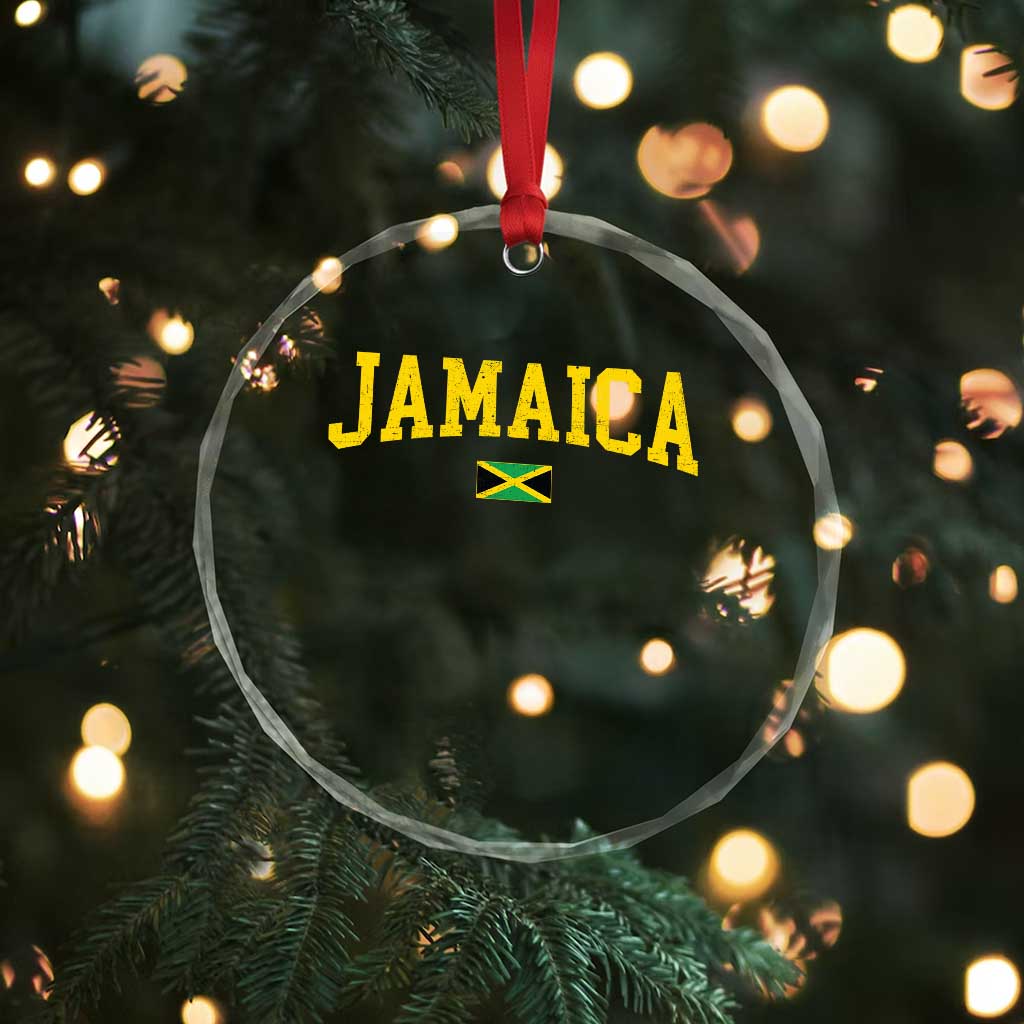 Vintage Jamaica Crystal Glass Ornament Retro Jamaican Flag National Pride Vacation TS10 Print Your Wear