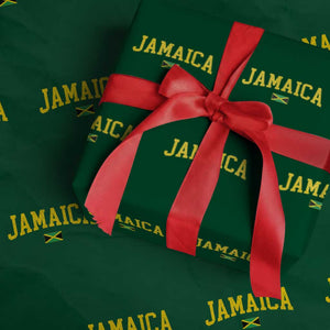 Vintage Jamaica Wrapping Paper Roll Retro Jamaican Flag National Pride Vacation TS10 Green Print Your Wear