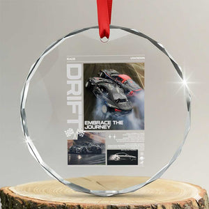 Vintage Japanese Drift Race Car Crystal Glass Ornament Cool Retro Vintage JDM Tokyo Japan Drifting TS10 Transparent Glass 3'' Circle Print Your Wear