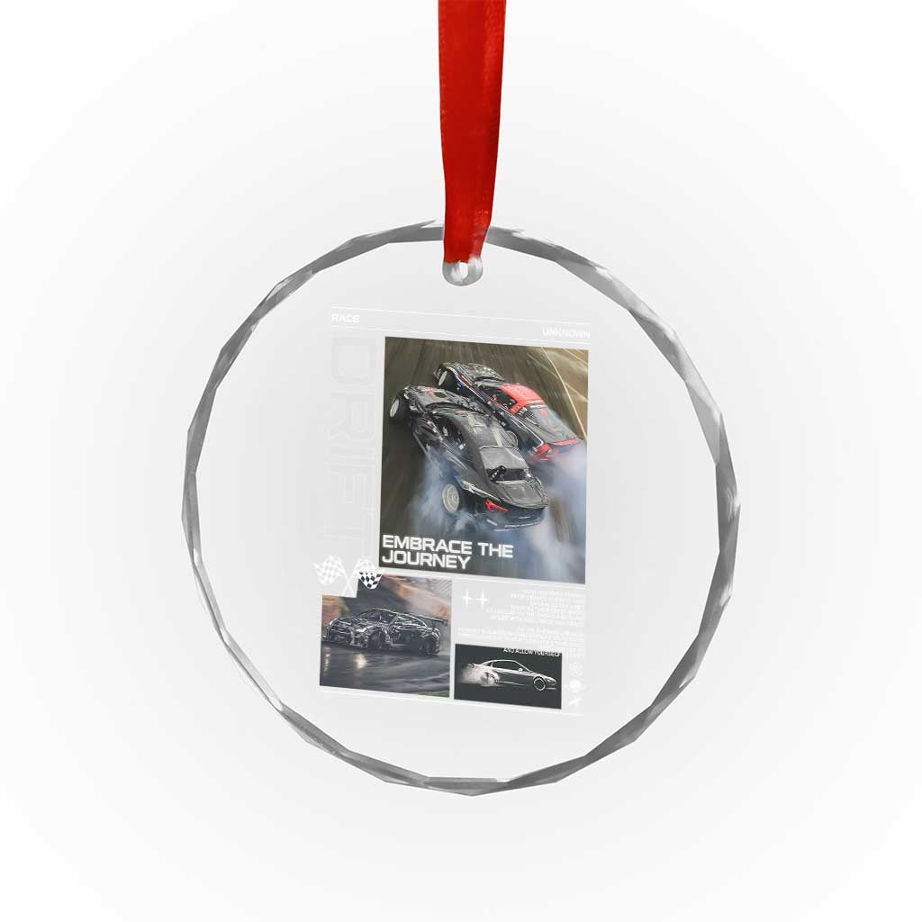 Vintage Japanese Drift Race Car Crystal Glass Ornament Cool Retro Vintage JDM Tokyo Japan Drifting TS10 Transparent Glass 3'' Circle Print Your Wear