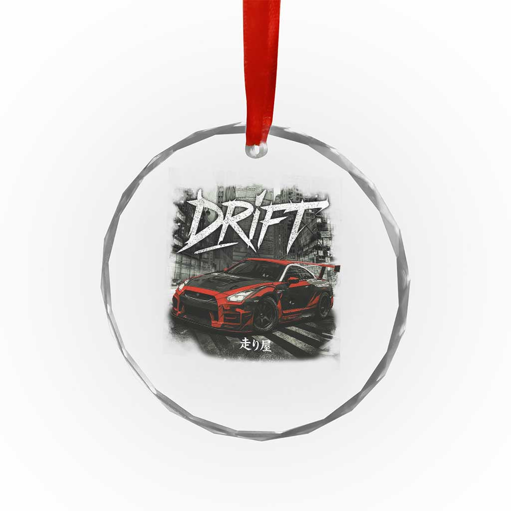 Vintage Japanese Drift Race Car Crystal Glass Ornament Retro Vintage JDM Tokyo Japan Drifting TS10 Transparent Glass 3'' Circle Print Your Wear