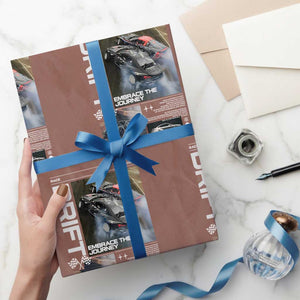 Vintage Japanese Drift Race Car Wrapping Paper Roll Cool Retro Vintage JDM Tokyo Japan Drifting TS10 Mocha Print Your Wear