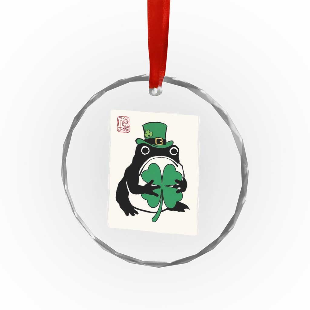 Vintage Japanese Grumpy Frog Crystal Glass Ornament Lucky St Paddys Day TS12 Print Your Wear