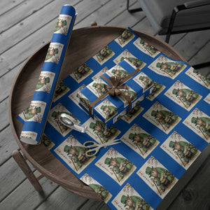 Vintage Japanese Leprechaun St Patricks Day Shamrock Ukiyo e Art Wrapping Paper Roll TS11 Blue Print Your Wear