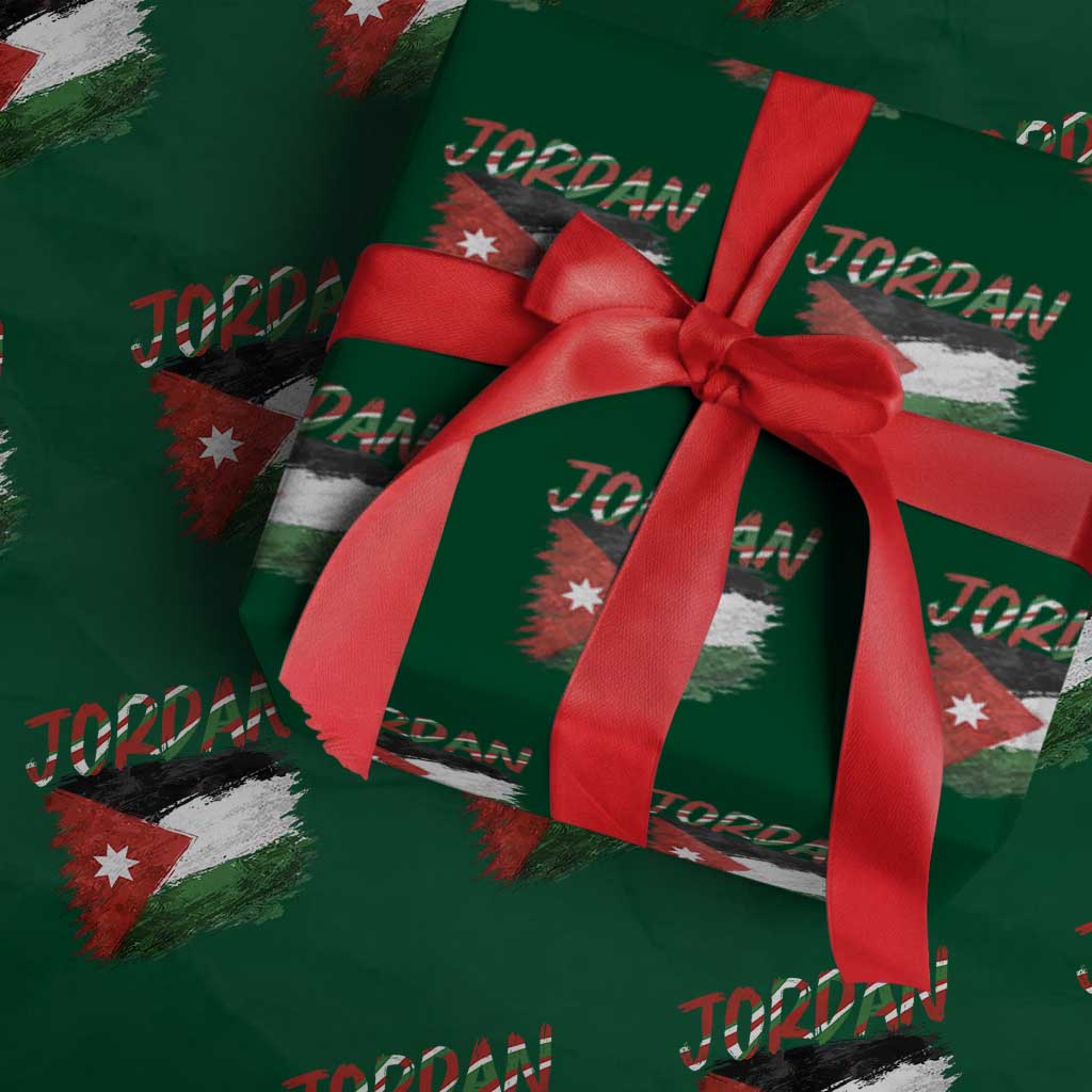 Vintage Jordan Pride Wrapping Paper Roll Proud Jordanian Roots Gift
