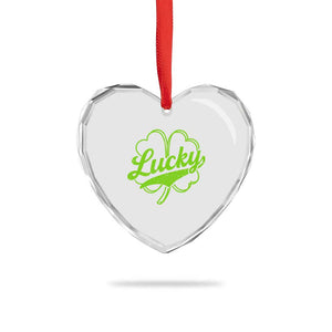 Vintage Lucky Shamrock Heart Crystal Glass Ornament Irish St Patricks Day TS10 Print Your Wear