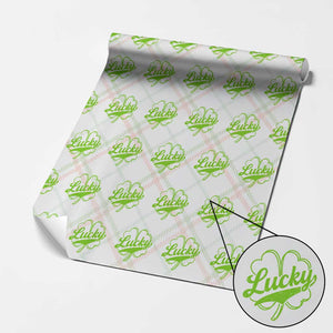 Vintage Lucky Shamrock Wrapping Paper Roll Irish St Patricks Day TS10 Christmas Plaid Print Your Wear