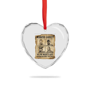 Vintage Marcus Garvey Heart Crystal Glass Ornament Up You Mighty Race Quote TS12 Print Your Wear