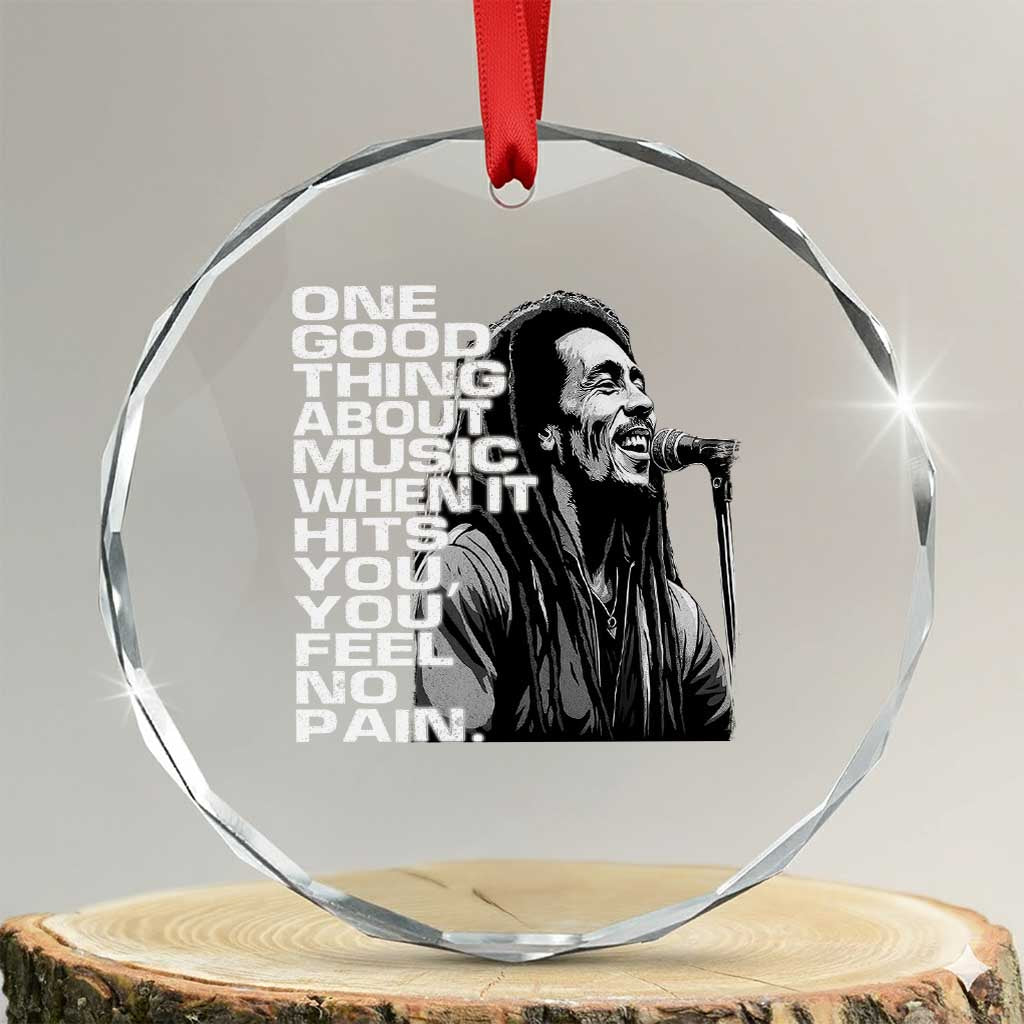 Vintage Marley Crystal Glass Ornament Jamaica Jamaican Rasta Reggage Music TS10 Transparent Glass 3'' Circle Print Your Wear