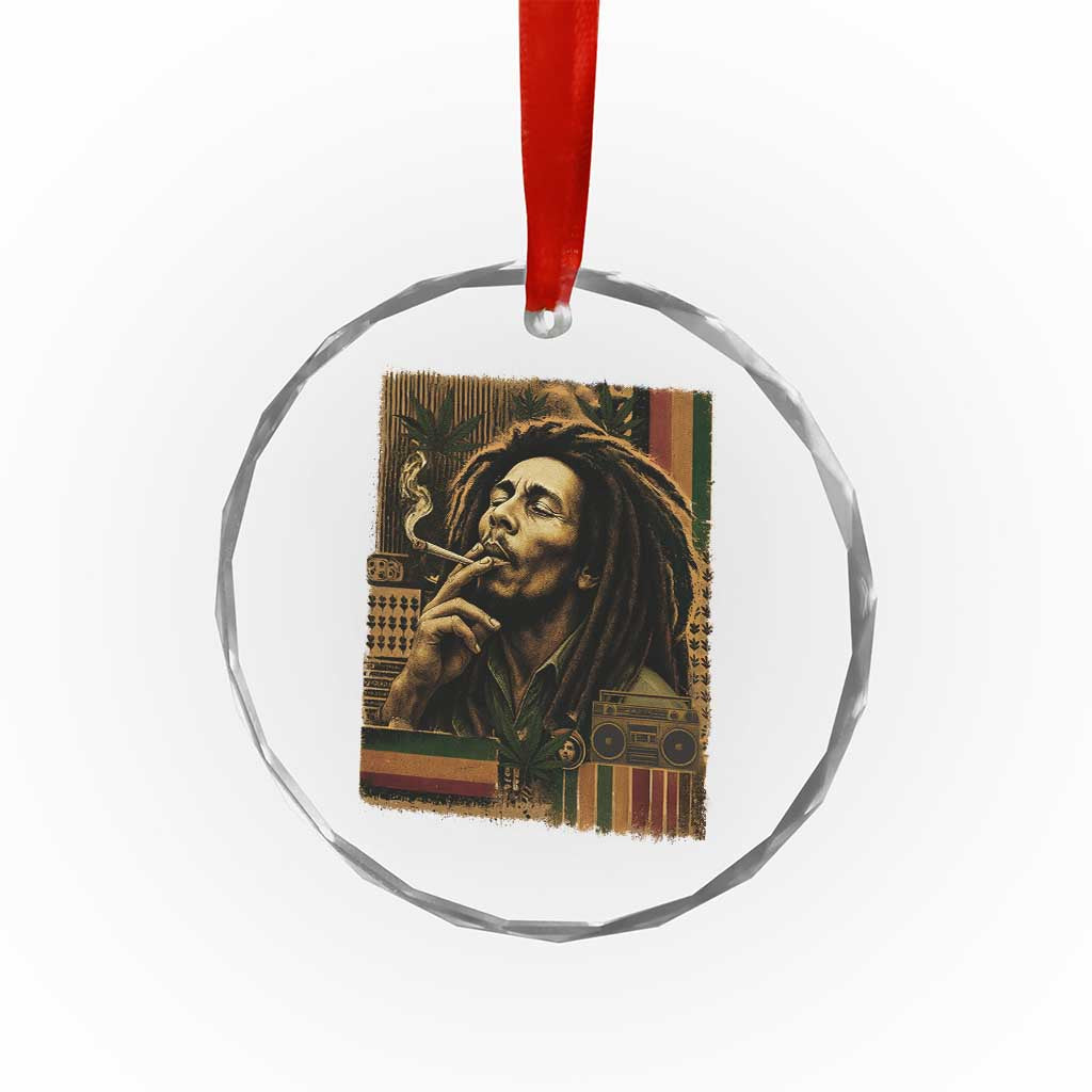 Vintage Marley Guitarist Crystal Glass Ornament Rastaman Rastafari Music Vibes Only Rasta Jamaica Reggae TS10 Print Your Wear