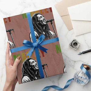 Vintage Marley Wrapping Paper Roll Rastaman Jamaica Jamaican Rasta Reggage Music TS10 Mocha Print Your Wear