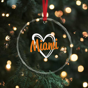 Vintage Miami Crystal Glass Ornament Classic Retro City Heart TS10 Print Your Wear