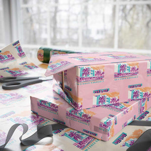Vintage Miami Florida Art Deco Wrapping Paper Roll Miami City Pride Graphic
