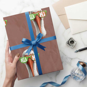 Vintage Miami White Ibis with Sunglasses Wrapping Paper Roll TS11 Mocha Print Your Wear