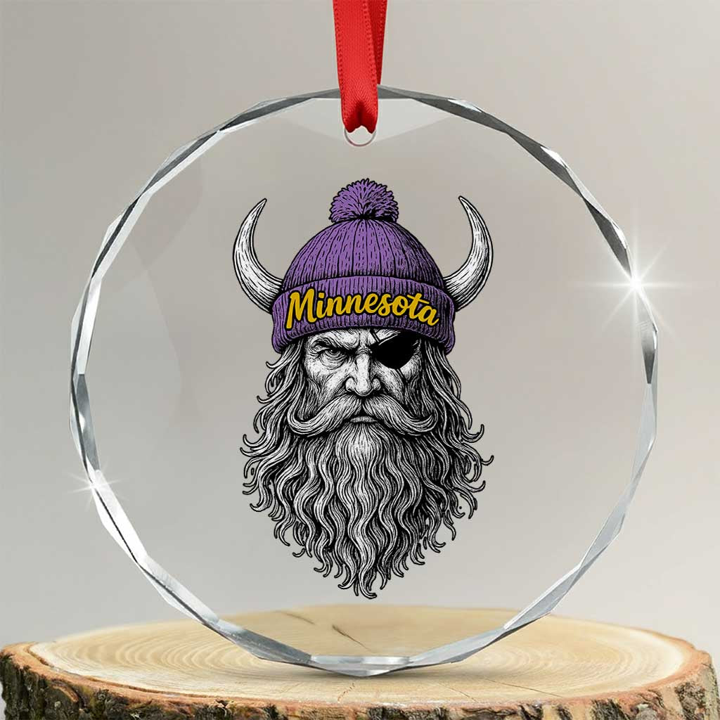 Vintage Minnesota Crystal Glass Ornament Retro Sports Fan TS10 Transparent Glass 3'' Circle Print Your Wear