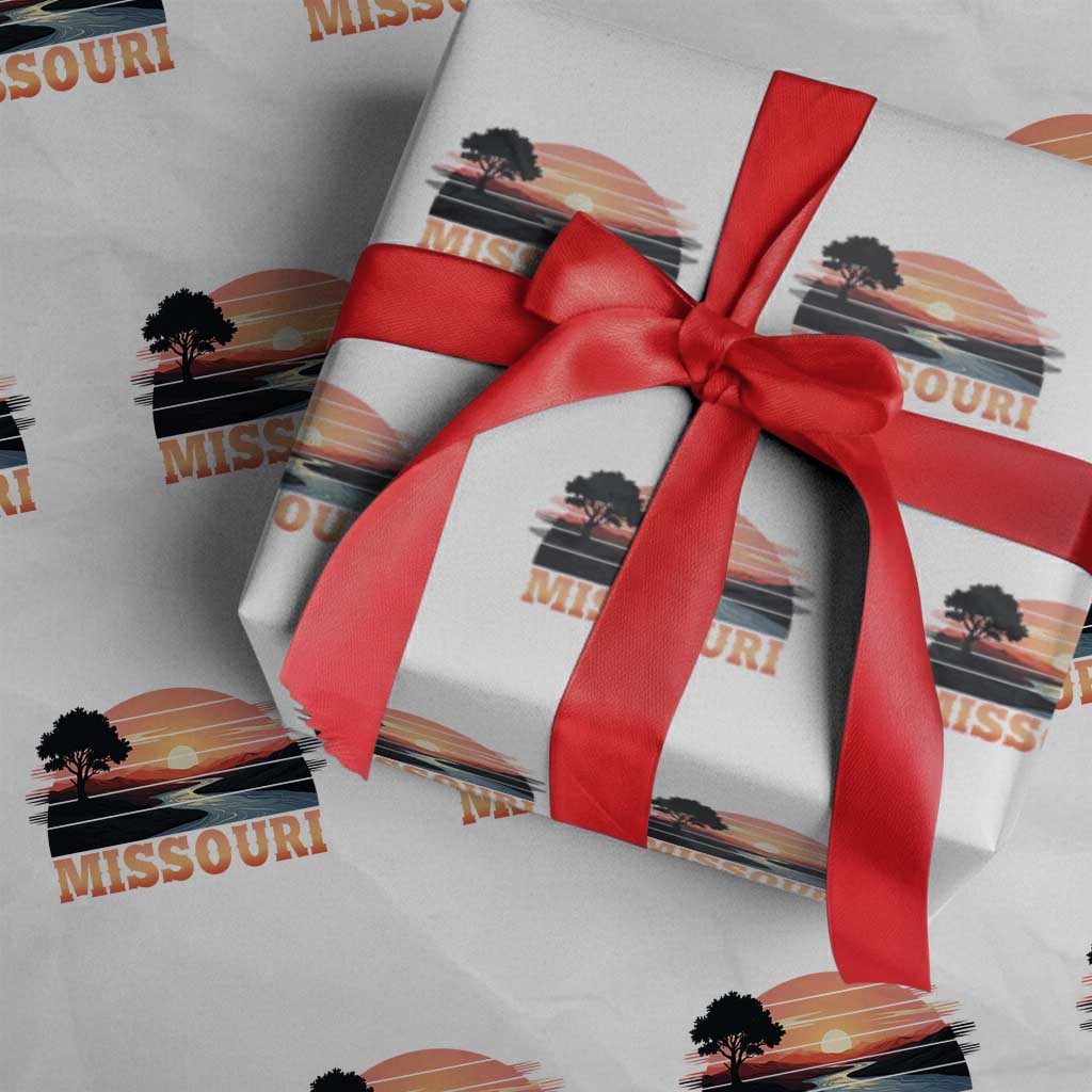 Vintage Missouri Outdoors Wrapping Paper Roll Midwest Nature Landscape TS12 White Print Your Wear