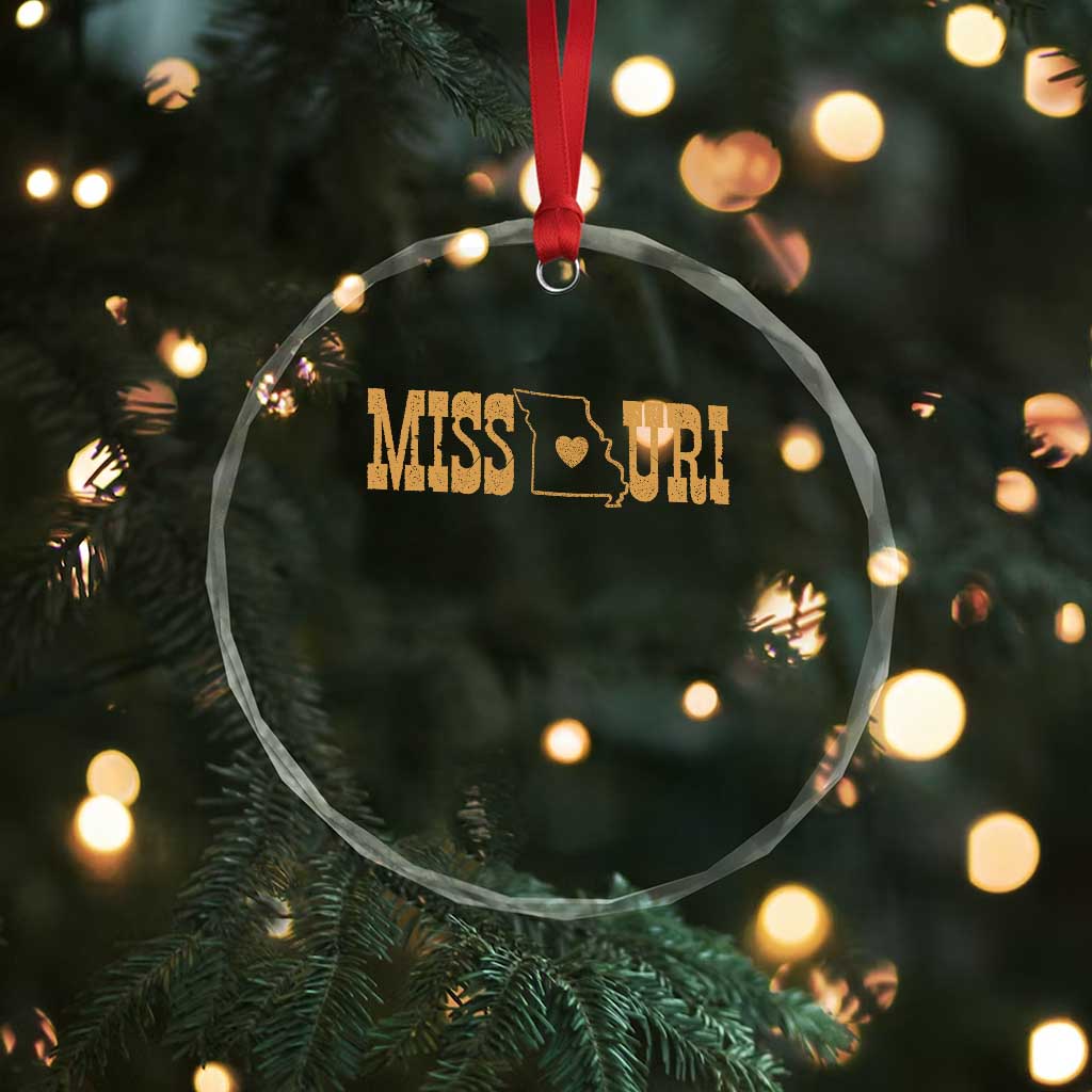 Vintage Missouri State Map Crystal Glass Ornament Midwest Pride Gift TS12 Print Your Wear