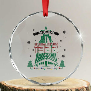 Vintage Nakatomi Plaza 1988 Christmas Party Crystal Glass Ornament TS10 Transparent Glass 3'' Circle Print Your Wear