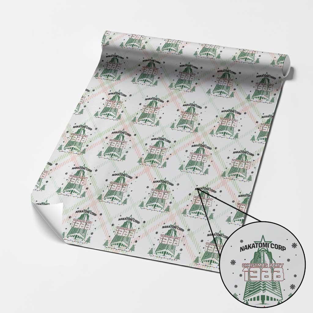 Vintage Nakatomi Plaza 1988 Christmas Party Wrapping Paper Roll TS10 Christmas Plaid Print Your Wear