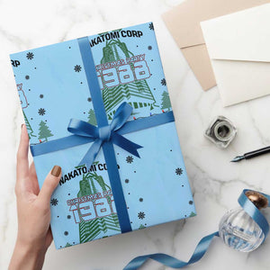 Vintage Nakatomi Plaza 1988 Christmas Party Wrapping Paper Roll TS10 Light Blue Print Your Wear