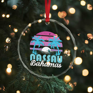 Vintage Nassau Crystal Glass Ornament Tropical Island Palm Trees Beach Bahamas Vacation TS10 Print Your Wear