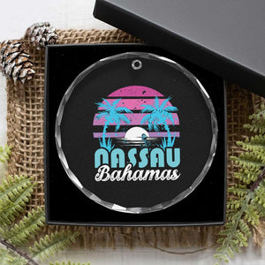 Vintage Nassau Crystal Glass Ornament Tropical Island Palm Trees Beach Bahamas Vacation TS10 Print Your Wear
