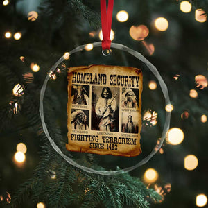 Vintage Native American Crystal Glass Ornament Homeland Security Fighting Terrorism Since 1492 - Print Your Wear