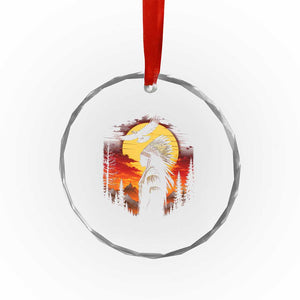 Vintage Native American Warrior Crystal Glass Ornament Indigenous Heritage Pride