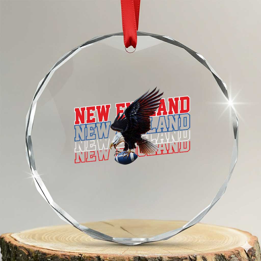 Vintage NE Football Fan Crystal Glass Ornament Game Day Lover Gift TS12 Transparent Glass 3'' Circle Print Your Wear