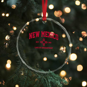 Vintage New Mexico Flag Zia Sun Souvenir Crystal Glass Ornament TS14 Print Your Wear