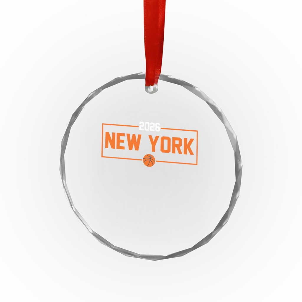 Vintage New York Hoops Pride 2026 Graphic Crystal Glass Ornament TS12 Print Your Wear