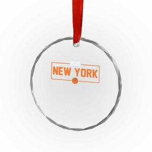 Vintage New York Hoops Pride 2026 Graphic Crystal Glass Ornament TS12 Print Your Wear