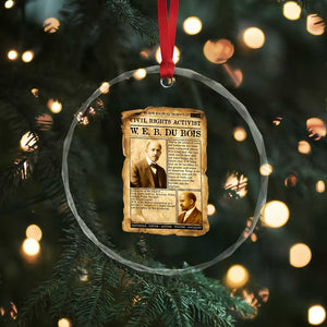 Vintage Newspaper W E B Du Bois Crystal Glass Ornament Civil Rights History TS12 Print Your Wear